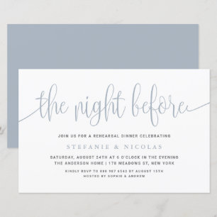 Dusty Blue Na Noite Antes Do Janto De Ensaio