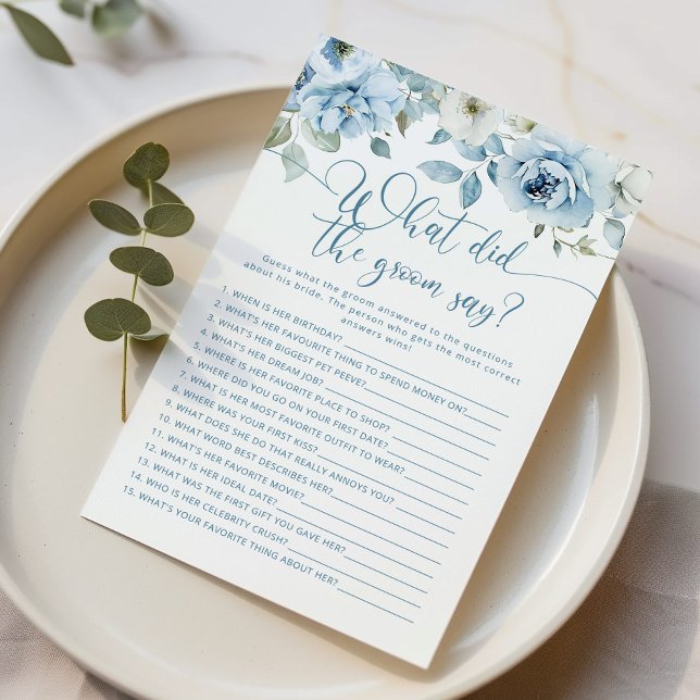 Dusty blue O que o noivo disse chá de panela? (Criador carregado)