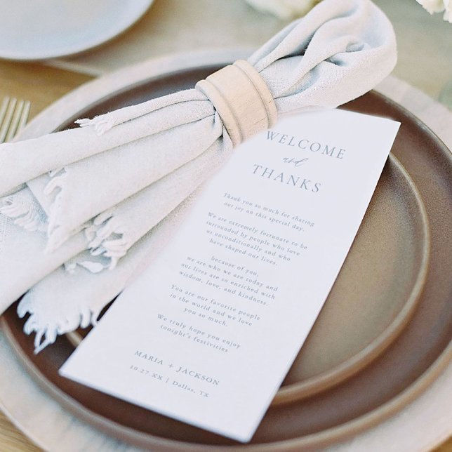 Dusty Blue Obrigado Bem-vindo e Obrigados Cartão d (Criador carregado)