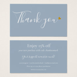 Dusty Blue Obrigado Pelo Cartão De Desconto De Com