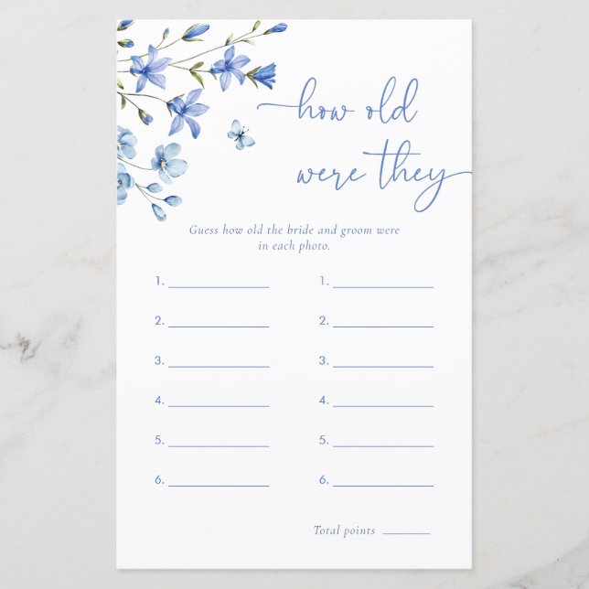 Dusty Blue Quantos Anos Tinham O Jogo De Chá de pa (Frente)