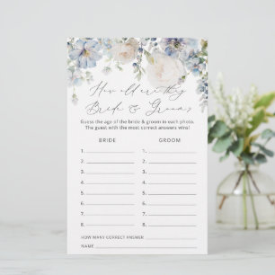 Dusty Blue Quão Velhos eles têm o jogo do Chá de p