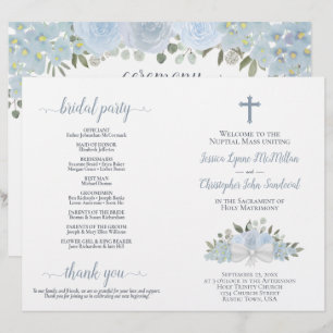 Dusty Blue Rosa DIY Dourar Programa de Casamento C