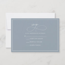 Dusty Blue RSVP CArd