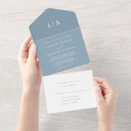 Dusty Blue Simple Elegant 1 Casamento