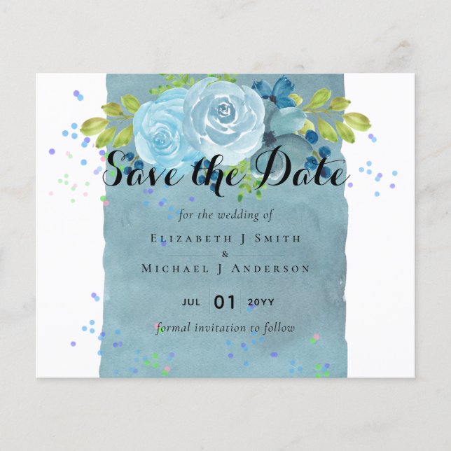 Dusty Blue Teal Weding Trending Budget (Frente)