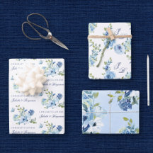 Dusty Blue Vintage Casamento Floral