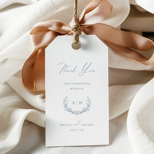 Dusty Blue Wedding Day Obrigado Por Dar Etiqueta (Criador carregado)