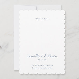 Dusty Blue Wedding Salvar a Data Convite