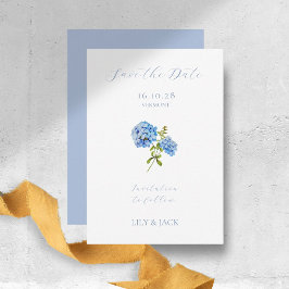 Dusty Blue Weding Hydrangea Salvar Cartão de Data