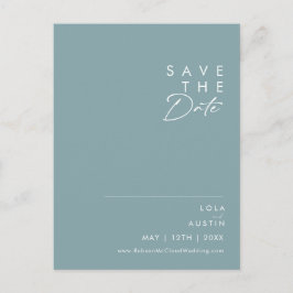 Dusty Boho | Azul e Verde Salvar o Cartão de Data
