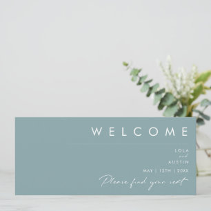 Dusty Boho   Cabeçalho do Gráfico de Assentos Azul