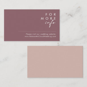 Dusty Boho Cartão para o local de casamento em r