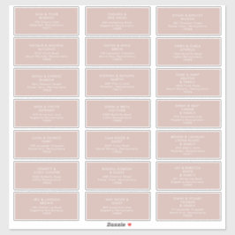 Dusty Boho | Etiquetas de endereço de convidado Ro