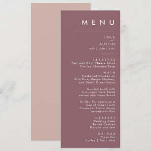 Dusty Boho   Menu Janto Casamento Roxo e Rosa