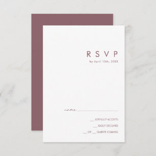 Dusty Boho Placa RSVP Roxo