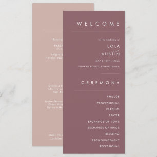 Dusty Boho Programa de Casamento Dourado de Rosa