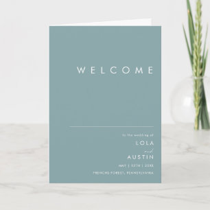 Dusty Boho Programa de Casamento Pavido Azul e V
