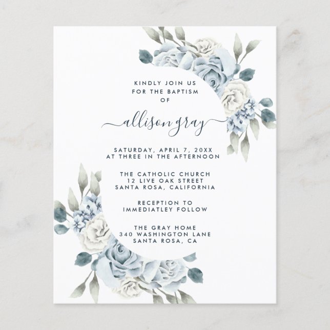 Dusty Floral Baptism (Frente)