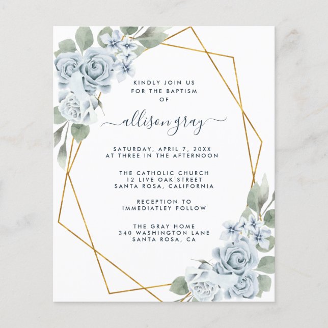 Dusty Floral Baptism (Frente)