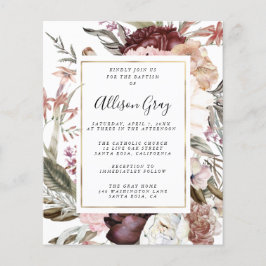 Dusty Floral Baptism | Budget Flyer