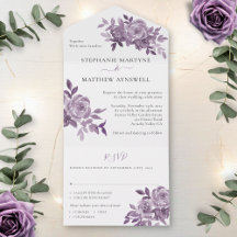 Dusty Mauve Floral Rosas Foliage Wedding