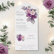Dusty Mauve Purple Blush Casamento Floral