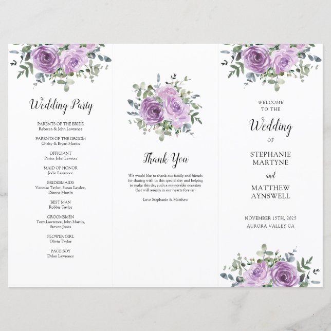 Dusty Mauve Rosa Eucalyptus Ordem de Serviço (Frente)