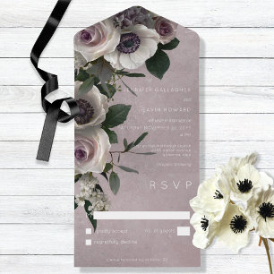Dusty Pink Elegante Floral Moderno Sem Janto