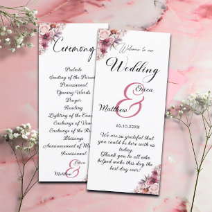 Dusty Pink Modern Script Ceremony Program