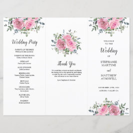 Dusty Pink Rose Eucalyptus Order Service