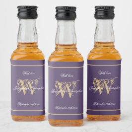 Dusty Purple e Dourado Monograma Mini