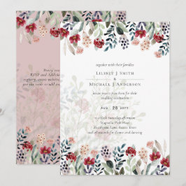 Dusty Rosa Burgundy Casamento Floral