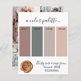 Dusty rosa e Sage green Wedcolor Paleta C