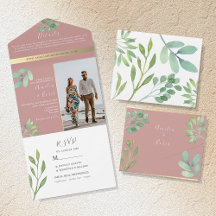Dusty Rosa Greenery Wedding