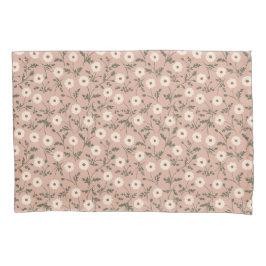 Dusty Rose White Modern Farmhouse Daisy Pattern