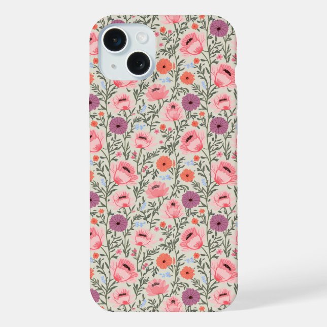 Dusty Rose Wildflowers Watercolor (Verso)