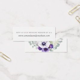 Dusty Violet Wedding Watercolor Floral RSVP