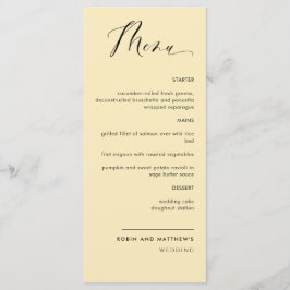 Dusty Yellow, Calliografia Casamento / Menu Recepç