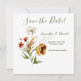Dutch Watercolor Floral Salvar o Anúncio da Data