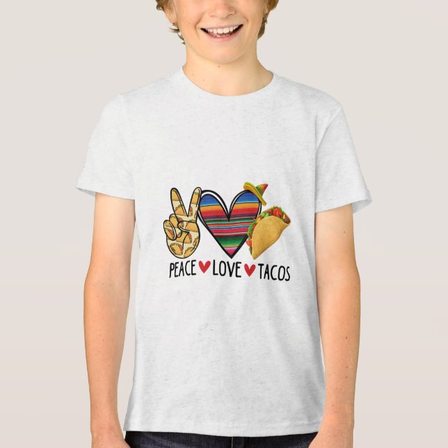Dy Peace Love Taco Serape Mexicano Fiesta Cinco De (Frente)