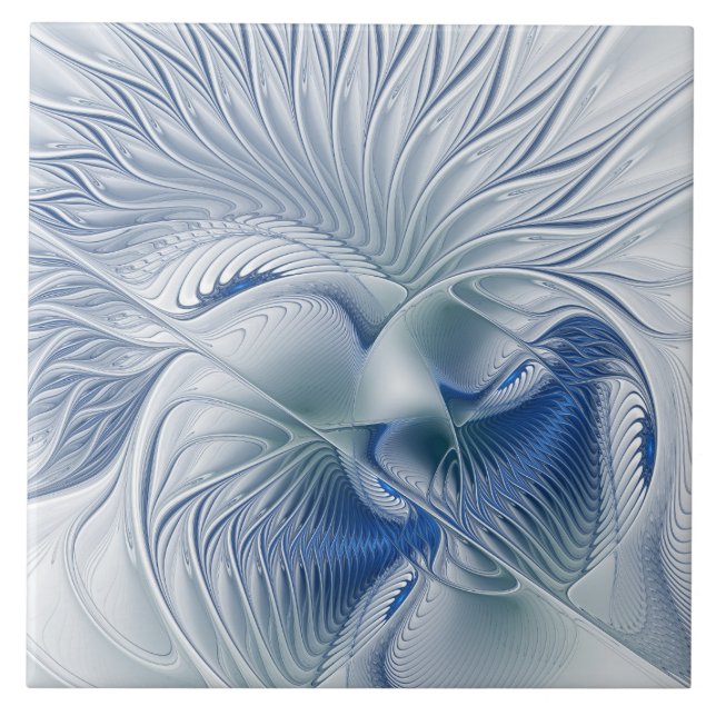 Dynamic Fantasy Abstract Blue Tones Fractal Art (Frente)