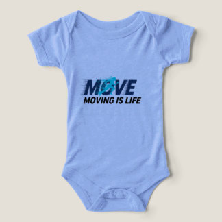 Dynamic logo with runner silhouette and text Move 