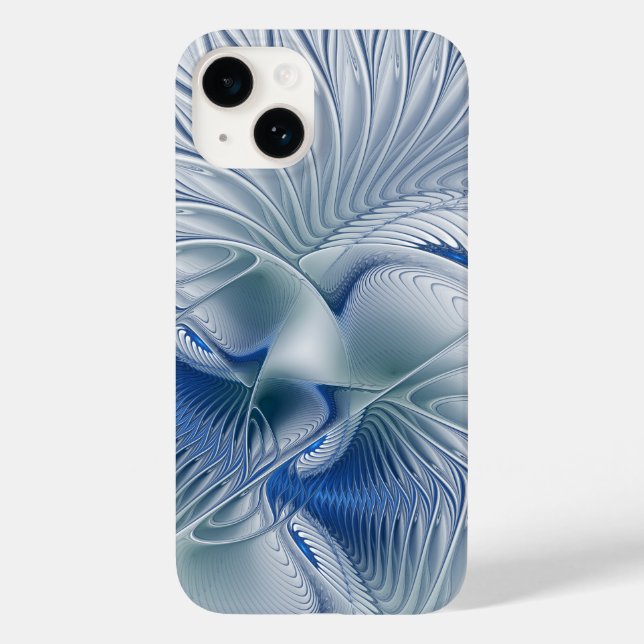 Dynamics Fantasy Abstrato Blue Tones Arte Fractal (Verso)