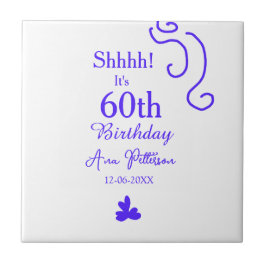 É 60º aniversário adicionar nome roxo espanhol r