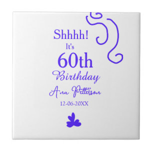 É 60º aniversário adicionar nome roxo espanhol r