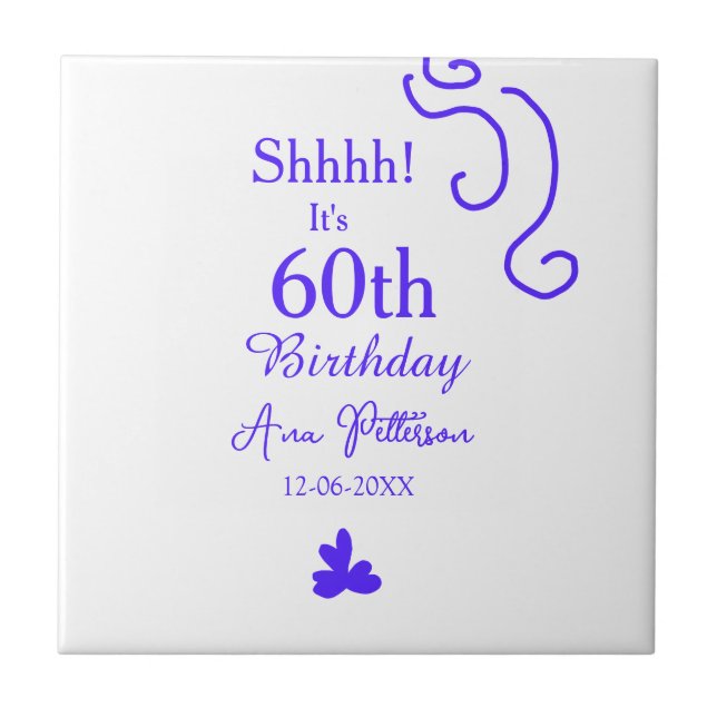 É 60º aniversário adicionar nome roxo espanhol r (Frente)