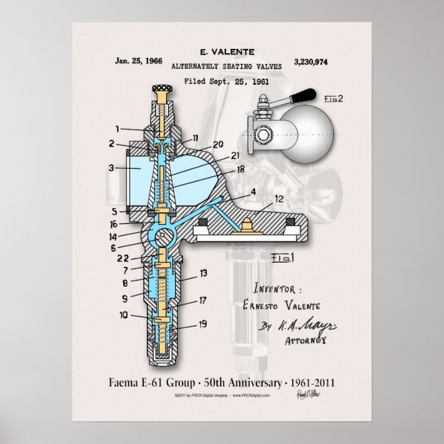 E-61 aniversário poster de 18"x24" (Frente)