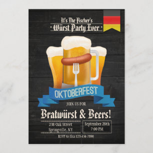 É a Hora do Oktoberfest Convite