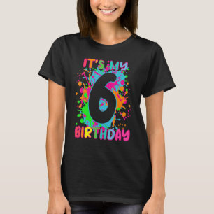É a minha camisa de aniversário de 6 anos Menina R